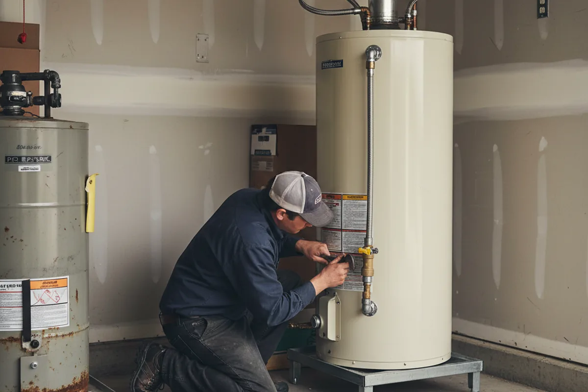 Water heater and shutoff valve replacement in Arco